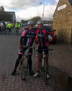 Rachy & me at the finish Mourne Etape 27-10-2013
